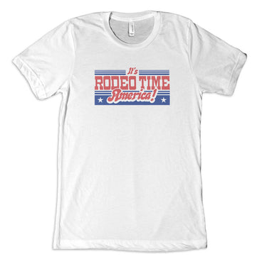 Rodeo Time America White T